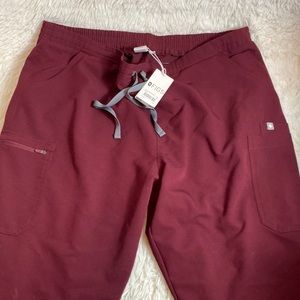 Figs-Technical Collection-Burgundy Yola Skinny Pants Scrubs-2XL